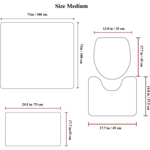 White Daisy Flower Shower CurtainSets with Rugs 4Piece Rustic Flower Floral Wood - Picture 5 of 7